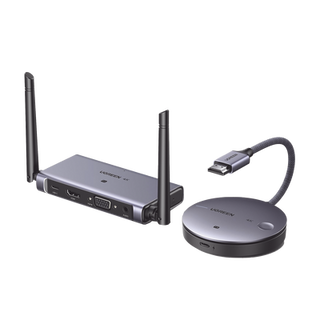 Transmisor y Receptor Inalámbrico HDMI | 50m | Salida HDMI y VGA (Simultanea) | Audio 3.5mm | Efecto 3D | Luz Indicadora L...