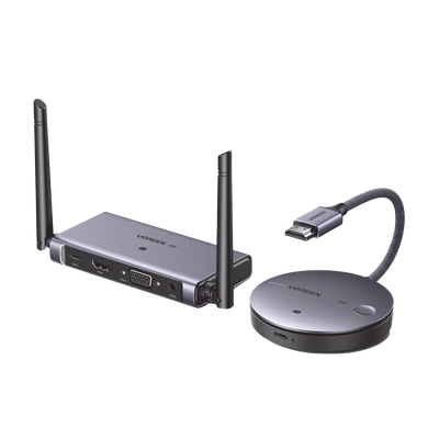 Transmisor y Receptor Inalámbrico HDMI | 50m | Salida HDMI y VGA (Simultanea) | Audio 3.5mm | Efecto 3D | Luz Indicadora L...