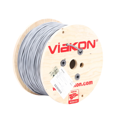 Cable 2 x 18 AWG / Blindado / 305 Metros (1000 Pies) / Riser / UL / Color Gris / Hecho en México VIAKON - Vista 5