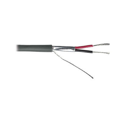 Cable 2 x 18 AWG / Blindado / 305 Metros (1000 Pies) / Riser / UL / Color Gris / Hecho en México - VIAKON