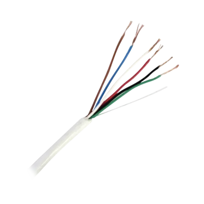 Bobina de Cable de 152 Metros (500 Pies) de 6 x 20 AWG / Blindado / Color Blanco / Aplicaciones en Control de Acceso, Audi...