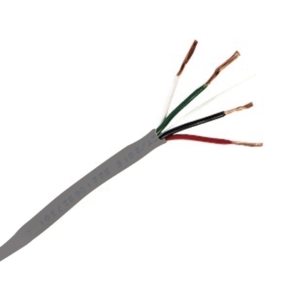 Bobina de 305 Metros (1000 Pies) / Cable de Cobre / 4 X 18 AWG / Tipo Alarmas UL / Para Interior / Color Gris / Para Aplic...