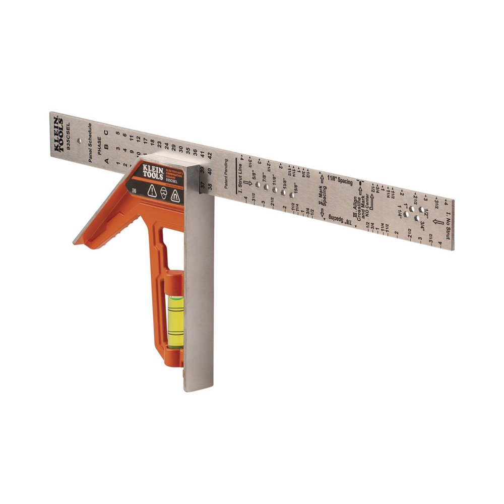 Escuadra Especial / 12 Pulgadas / Bordes 45° y 90° / Regla Magnética / Ranura en V para Tubo Conduit / Plantilla 3 Pasos | SIERRA STORE