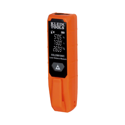 Medidor Compacto Láser de Distancias. Rango: 5.1 cm a 30.5 m / Opción cm o pulg. o Combinado /  Clip para Bolsillo. - KLEI...