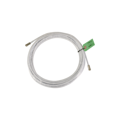 Jumper Coaxial con Cable Tipo RG-6 en Color Blanco de 9.14 Metros (30 Pies) de Longitud y Conectores F Macho en Ambos Extr...