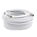 Jumper Coaxial con Cable Tipo RG-6 en Color Blanco de 15.24 Metros (50 Pies) de Longitud y Conectores F Macho en Ambos Ext...