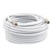 Jumper Coaxial con Cable Tipo RG-6 en Color Blanco de 15.24 Metros (50 Pies) de Longitud y Conectores F Macho en Ambos Ext...