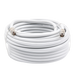 Jumper Coaxial con Cable Tipo RG-6 en Color Blanco de 15.24 Metros (50 Pies) de Longitud y Conectores F Macho en Ambos Ext...