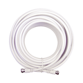 Jumper Coaxial con Cable Tipo RG-6 en Color Blanco de 15.24 Metros (50 Pies) de Longitud y Conectores F Macho en Ambos Ext...