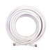 Jumper Coaxial con Cable Tipo RG-6 en Color Blanco de 15.24 Metros (50 Pies) de Longitud y Conectores F Macho en Ambos Ext...