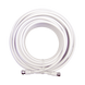 Jumper Coaxial con Cable Tipo RG-6 en Color Blanco de 15.24 Metros (50 Pies) de Longitud y Conectores F Macho en Ambos Ext...