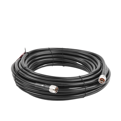 Jumper Coaxial de 50 Ohm con Cable Wilson-400 | Conector N Macho en los Extremos | 15.24 Metros (50 Pies) de Longitud. WIL...