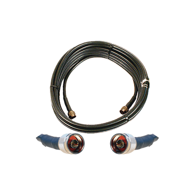 Jumper Coaxial de 50 Ohm con Cable Wilson-400 | Conector N Macho en los Extremos | 15.24 Metros (50 Pies) de Longitud. - W...