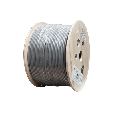 Bobina de Cable Blindado F/UTP de 4 Pares, Z-MAX, Cat6A, Soporte de Aplicaciones 10GBase-T, CM, Color Gris, 305 Metros (10...