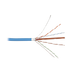 Bobina de Cable Blindado F/UTP de 4 Pares, Z-MAX, Cat6A, Soporte de Aplicaciones 10GBase-T, CMR (Riser), Color Azul, 305 M...