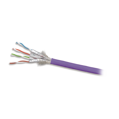 Bobina de Cable Blindado S/FTP de 4 Pares, Cat7A, Inmune a Ruido e Interferencias, LS0H (Bajo Humo, Cero Halógenos), Color...