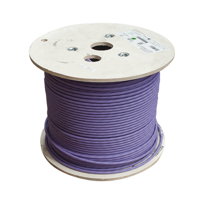 Bobina de Cable Blindado S/FTP de 4 Pares, Cat7A, Inmune a Ruido e Interferencias, LS0H (Bajo Humo, Cero Halógenos), Color...