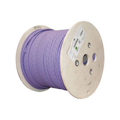 Bobina de Cable Blindado S/FTP de 4 Pares, Cat7A, Inmune a Ruido e Interferencias, LS0H (Bajo Humo, Cero Halógenos), Color...