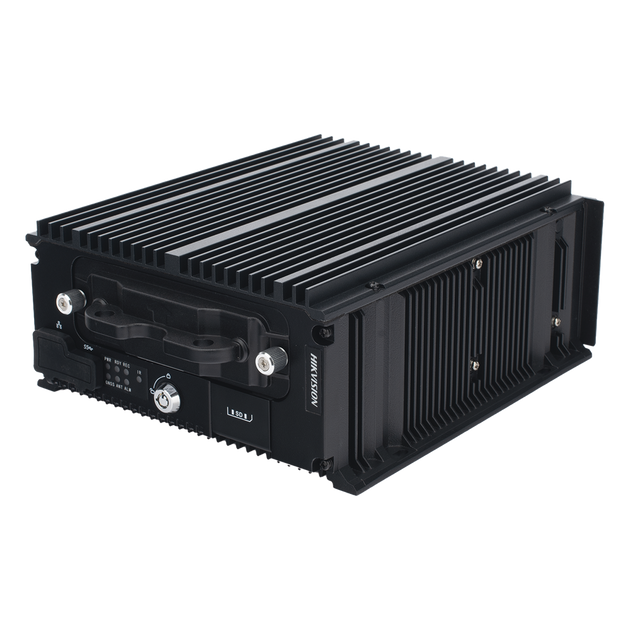 HIKVISION - AE-MH0408(RJ45) - DVR Hibrido Móvil 1080p / 4 Canales TURBO + 8 Canales IP / Soporta 4G / WiFi / GPS / Sensor G / Soporta 2 Memorias SD / Alarmas I/O /