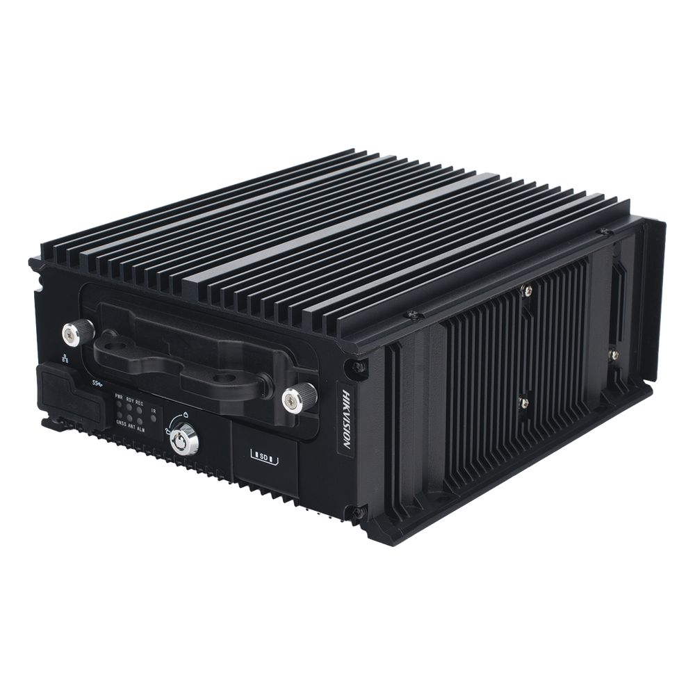 HIKVISION - AE-MH0408(RJ45) - DVR Hibrido Móvil 1080p / 4 Canales TURBO + 8 Canales IP / Soporta 4G / WiFi / GPS / Sensor G / Soporta 2 Memorias SD / Alarmas I/O /