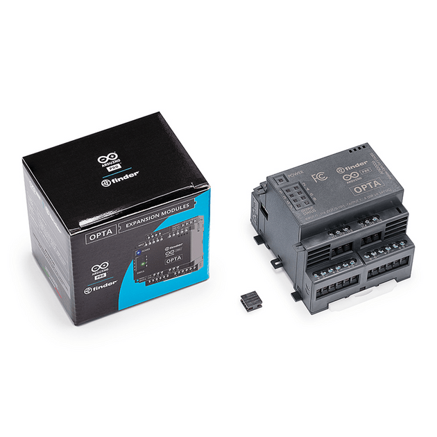 ARDUINO LLC - AFX-00006 - Módulo de Expansión Digital PLC / 16 Entradas Híbridas Programables / 8 Relés SSR 3A / Conmutación 20 µs / Daisy-Chain 5 Módulos /