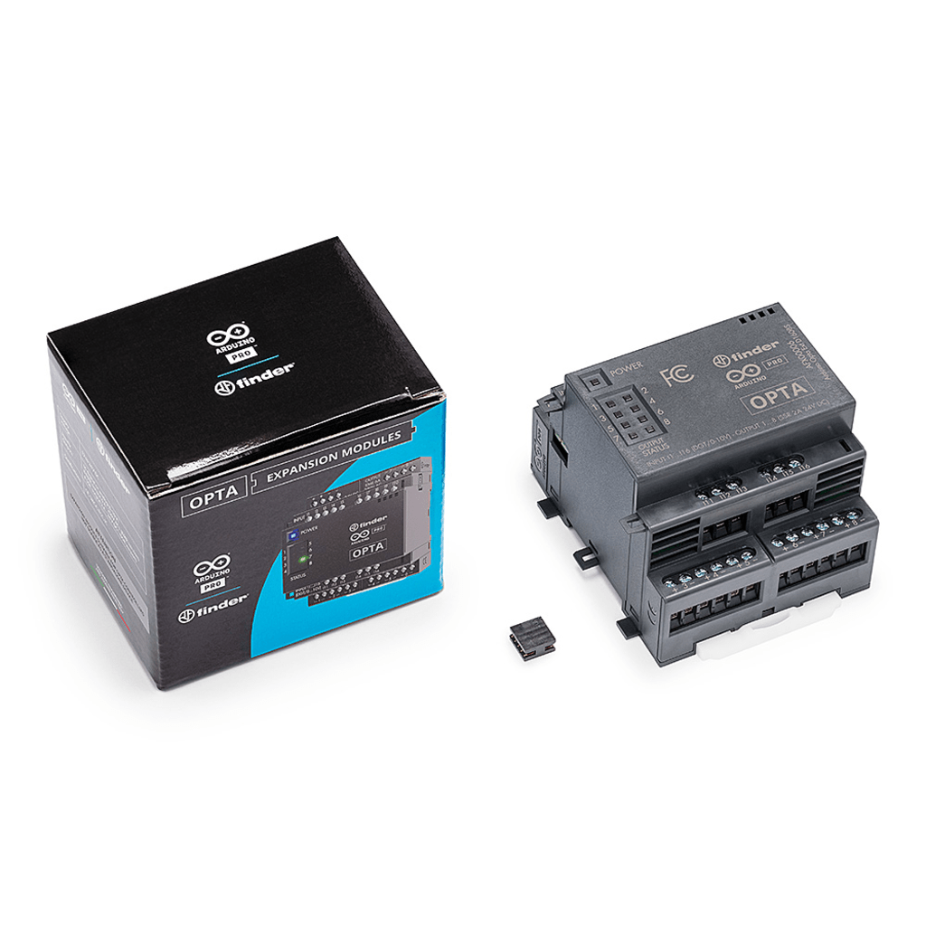 ARDUINO LLC - AFX-00006 - Módulo de Expansión Digital PLC / 16 Entradas Híbridas Programables / 8 Relés SSR 3A / Conmutación 20 µs / Daisy-Chain 5 Módulos /