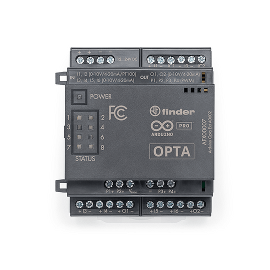 ARDUINO LLC - AFX-00007 - Módulo de Expansión Analógica Industrial / 8 Canales I/O Configurables / 16-bit ADC / 13-bit DAC / 4 Salidas PWM / RTD 3 Hilos / IP20