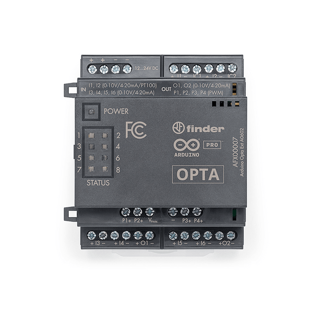 ARDUINO LLC - AFX-00007 - Módulo de Expansión Analógica Industrial / 8 Canales I/O Configurables / 16-bit ADC / 13-bit DAC / 4 Salidas PWM / RTD 3 Hilos / IP20