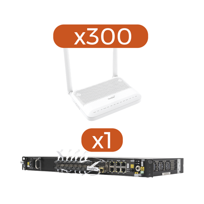 Kit 300 ONTs HG6145D2 + 1 OLT AN6001G16-AC - FIBERHOME