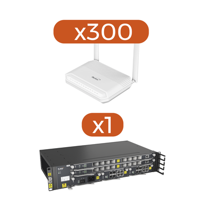 Kit 300 ONU´s HG6145F + 1 OLT AN5516-04-AC - FIBERHOME