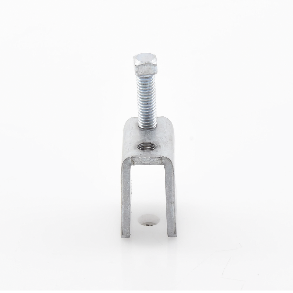 Mordaza de Acero / Fija Barras 3/4" / Varilla Roscada 3/8" / Carga 200 kg / Galvanizada Electrolíticamente | SIERRA STORE