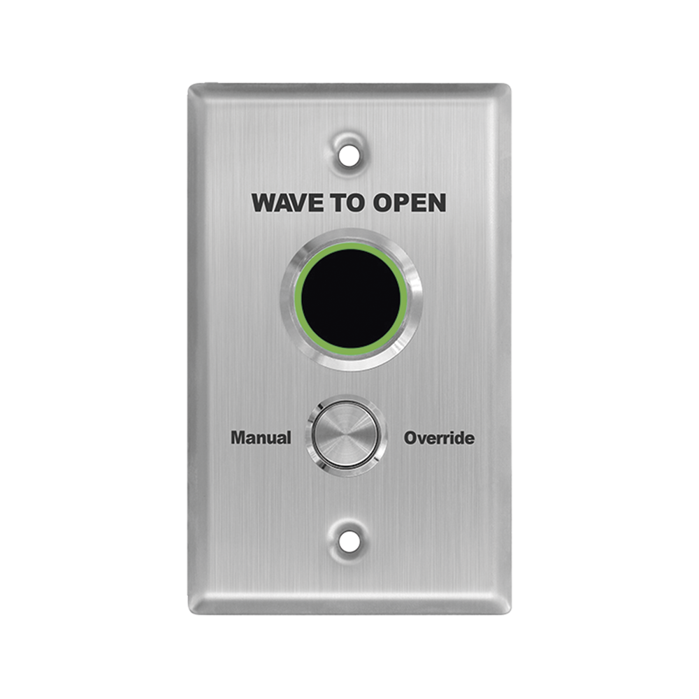ACCESSPRO APB2BL - Botón de Salida Doble / Sin Contacto y Contacto / IP65 / Temporizador 0-30 s / Detección 5-25 cm / LED Azul/Verde / | SIERRA STORE