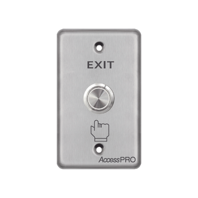 Botón de Cabeza Plana / Exterior IP65 / Estético / NO y COM - ACCESSPRO