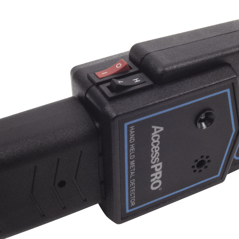 ACCESSPRO APME-POR - Detector de Metales Portátil / Sensibilidad Alta/Baja / Alarma 75 dB / IP31 / Ahorro de Energía / 410 x 85 x 45 mm | SIERRA STORE
