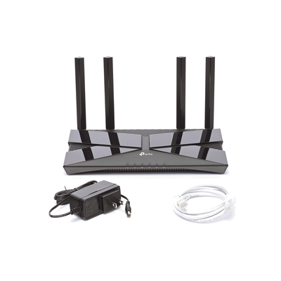 Router WiFi 6 AX 1500Mbps / MU-MIMO 2X2 y OFDMA / 1 Puerto WAN 10/100/1000 Mbps / 4 Puertos LAN 10/100/1000 Mbps / 4 Anten...