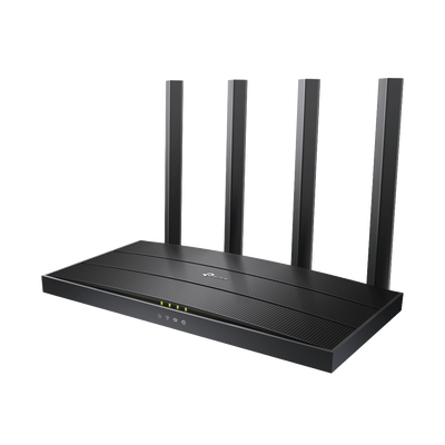Router WiFi 6 AX 1500Mbps / MU-MIMO 2X2 y OFDMA / 1 Puerto WAN 10/100/1000 Mbps / 3 Puertos LAN 10/100/1000 Mbps / 4 Anten...