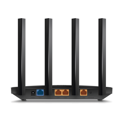 Router WiFi 6 AX 1500Mbps / MU-MIMO 2X2 y OFDMA / 1 Puerto WAN 10/100/1000 Mbps / 3 Puertos LAN 10/100/1000 Mbps / 4 Anten...