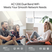 Router Inalámbrico AC 1200 / Doble Banda MU-MIMO / 1 puerto WAN 10/100/1000 Mbps / 4 puertos LAN 10/100/1000 Mbps / Compat...