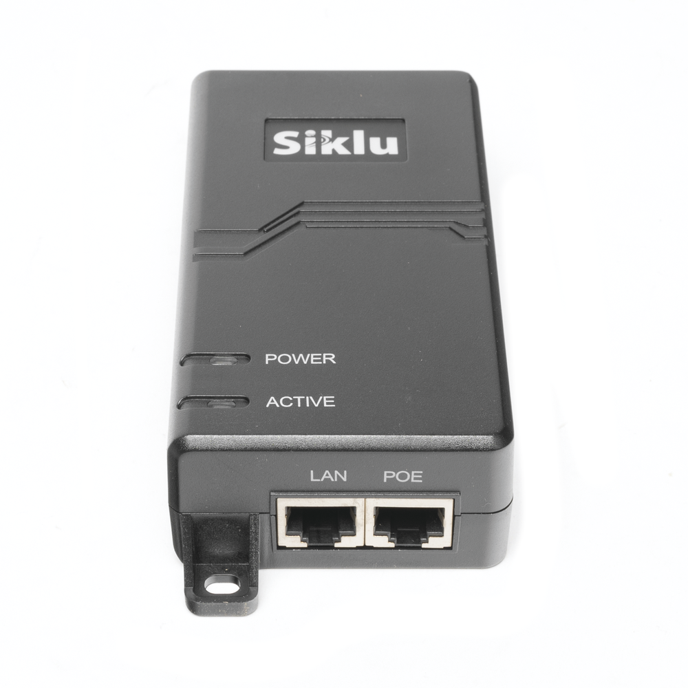 Inyector PoE Pasivo, 1 Gbps, 60 W, 55 Vcc, 100-240 Vca, Cable CA | SIERRA STORE