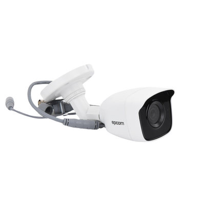 Bala TURBOHD 5 Megapíxel / Lente 2.8mm (85° de Visión) / Exterior IP66 / IR EXIR 20 mts / TVI-AHD-CVI-CVBS / Metal EPCOM P...