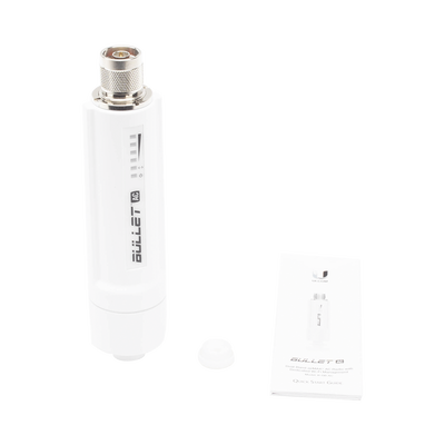 Radio Doble Banda Bullet airMAX AC hasta 160 Mbps en 2.4 GHz (2412-2472 MHz) o 300 Mbps en 5 GHz (5150-5875 MHz) UBIQUITI ...