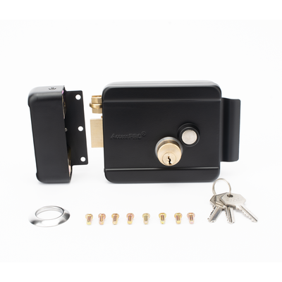 Cerradura Eléctrica con Botón de Salida / Incluye Llave  / Exterior / Izquierda / Color Negro ACCESSPRO - Vista 3