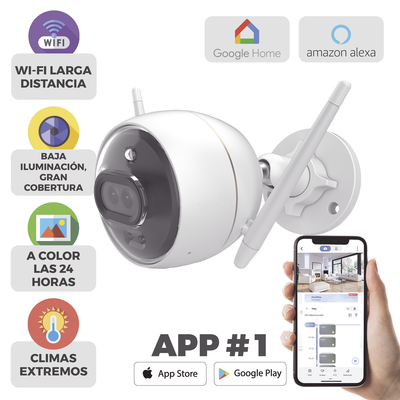 Bala IP 2 Megapíxel / Wi-Fi  / Doble Lente / COLORES EN OSCURIDAD / Deteccion de Personas o Vehículos  / Cruce de Línea / ...