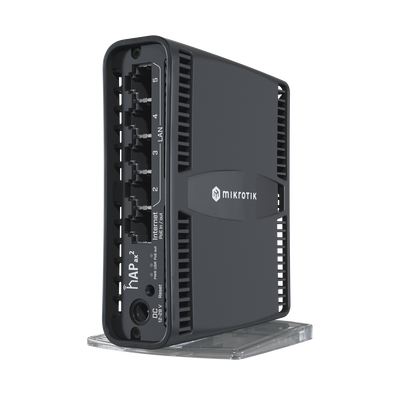 (hAP ax2) Router inalámbrico Wi-Fi 6 160mW de Potencia, 5 puertos gigabit, Port 1 PoE in/out - MIKROTIK