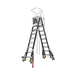 Escalera de Fibra de Vidrio  con Jaula de 8'-14' (2.44 - 4.27 m). Con Ajuste en Ruedas (RATCHET™ Leveler) (SKU:18515-817)....