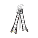 Escalera de Fibra de Vidrio  con Jaula de 8'-14' (2.44 - 4.27 m). Con Ajuste en Ruedas (RATCHET™ Leveler) (SKU:18515-817)....