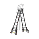 Escalera de Fibra de Vidrio  con Jaula de 8'-14' (2.44 - 4.27 m). Con Ajuste en Ruedas (RATCHET™ Leveler) (SKU:18515-817)....