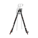 Escalera de Fibra de Vidrio  con Jaula de 8'-14' (2.44 - 4.27 m). Con Ajuste en Ruedas (RATCHET™ Leveler) (SKU:18515-817)....