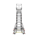 Escalera de Fibra de Vidrio  con Jaula de 8'-14' (2.44 - 4.27 m). Con Ajuste en Ruedas (RATCHET™ Leveler) (SKU:18515-817)....