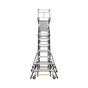 Escalera de Fibra de Vidrio  con Jaula de 8'-14' (2.44 - 4.27 m). Con...